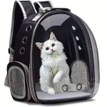 ¡Explora el Mundo con tu Mejor Amigo Peludo! Mochila Transportadora Transparente y Transpirable para Gatos y Perros Pequeños