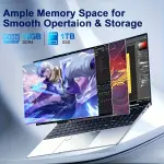 ¡Potencia y Velocidad en tus Manos en Solo 2 DÍAS HÁBILES! Portátil 15.6" Full HD: 16GB RAM, 1TB SSD, Intel Celeron N5095, Windows 11 Pro y Más