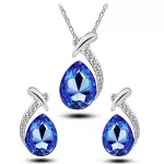 Elegancia Cristalina: Conjunto de Collar y Pendientes con Diamantes - Regalo Perfecto 2025