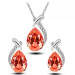Elegancia Cristalina: Conjunto de Collar y Pendientes con Diamantes - Regalo Perfecto 2025