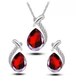 Elegancia Cristalina: Conjunto de Collar y Pendientes con Diamantes - Regalo Perfecto 2025